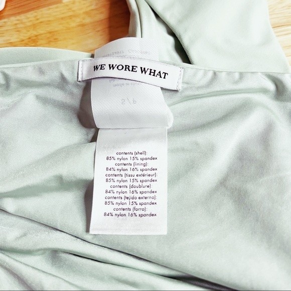 NWT We Wore What Emily Bikini Bottoms Aqua Foam Size S - Picture 6 of 8